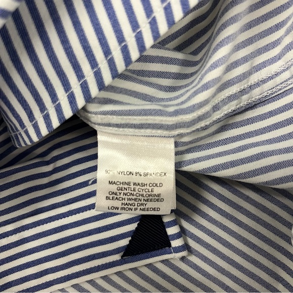 UNTUCKIT Shirt Terzolo Men’s L Slim Fit Stripes Nylon Spandex - Picture 5 of 8